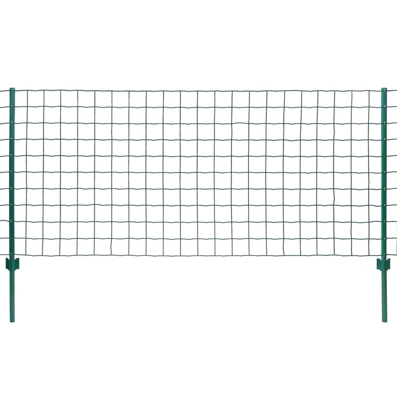 vidaXL Euro Fence zöld acélkerítés 20 x 0,8 m