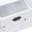 vidaXL 3 ajtós MDF és fenyőfa tálalószekrény 105 x 35 x 77,5 cm