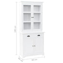 vidaXL 4 ajtós MDF és fenyő kredenc 80 x 40 x 180 cm