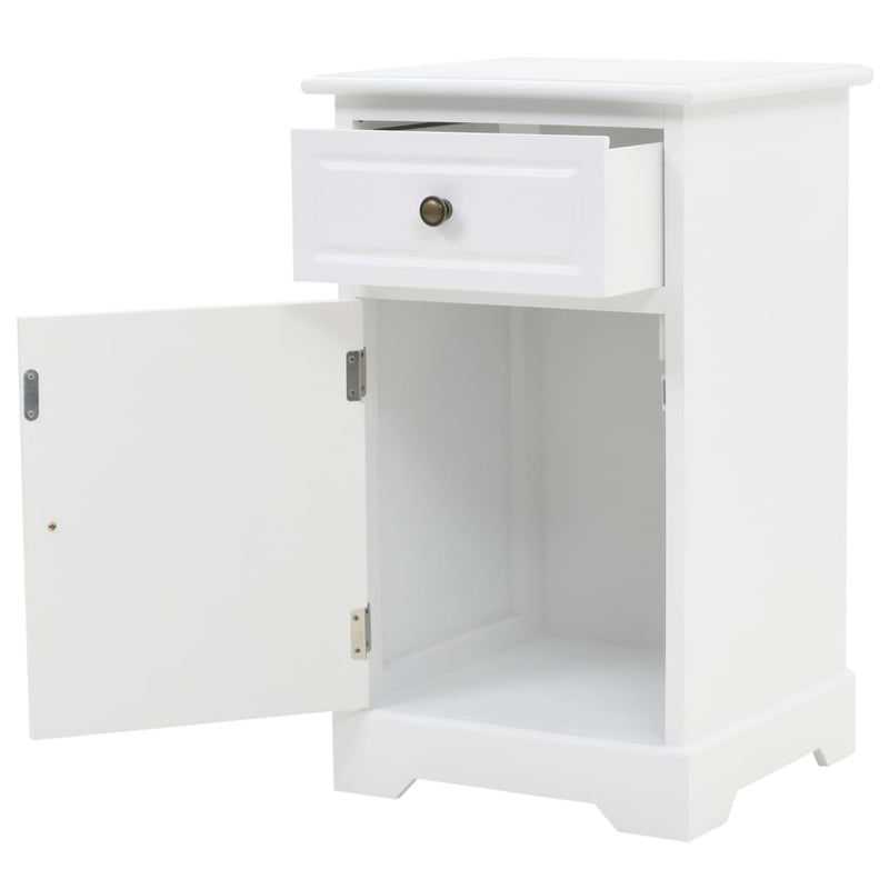 vidaXL MDF és fenyőfa éjjeliszekrény 35 x 32 x 59 cm