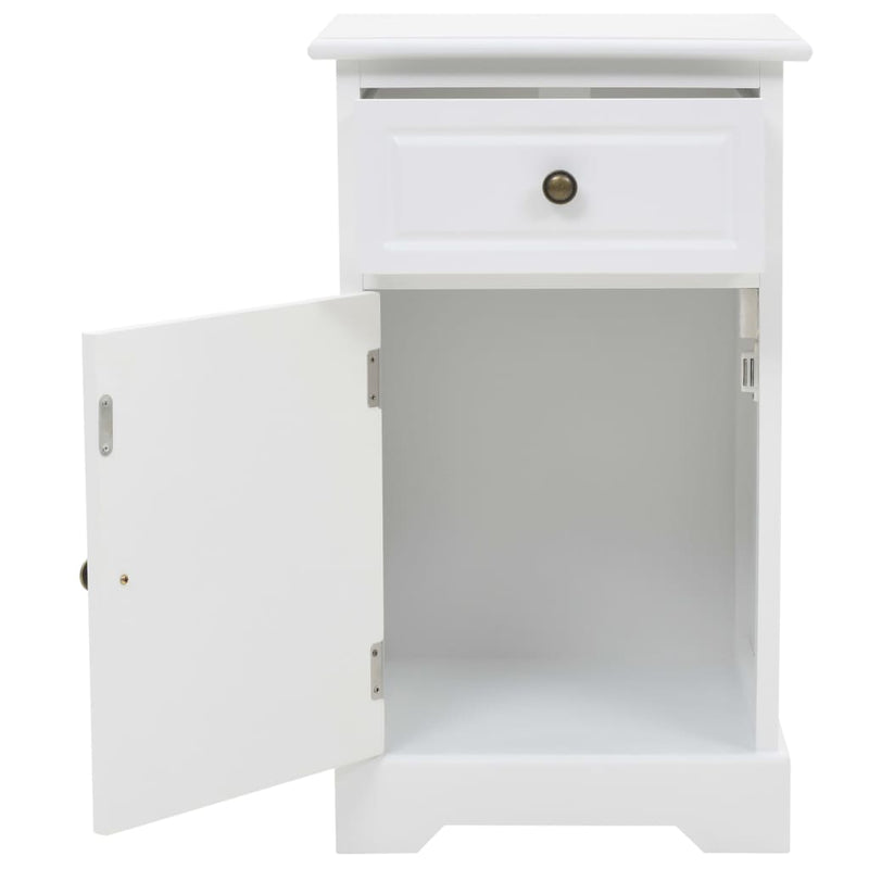 vidaXL MDF és fenyőfa éjjeliszekrény 35 x 32 x 59 cm