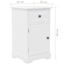 vidaXL MDF és fenyőfa éjjeliszekrény 35 x 32 x 59 cm