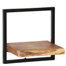 vidaXL 5 részes tömör akácfa és acél fali polc szett