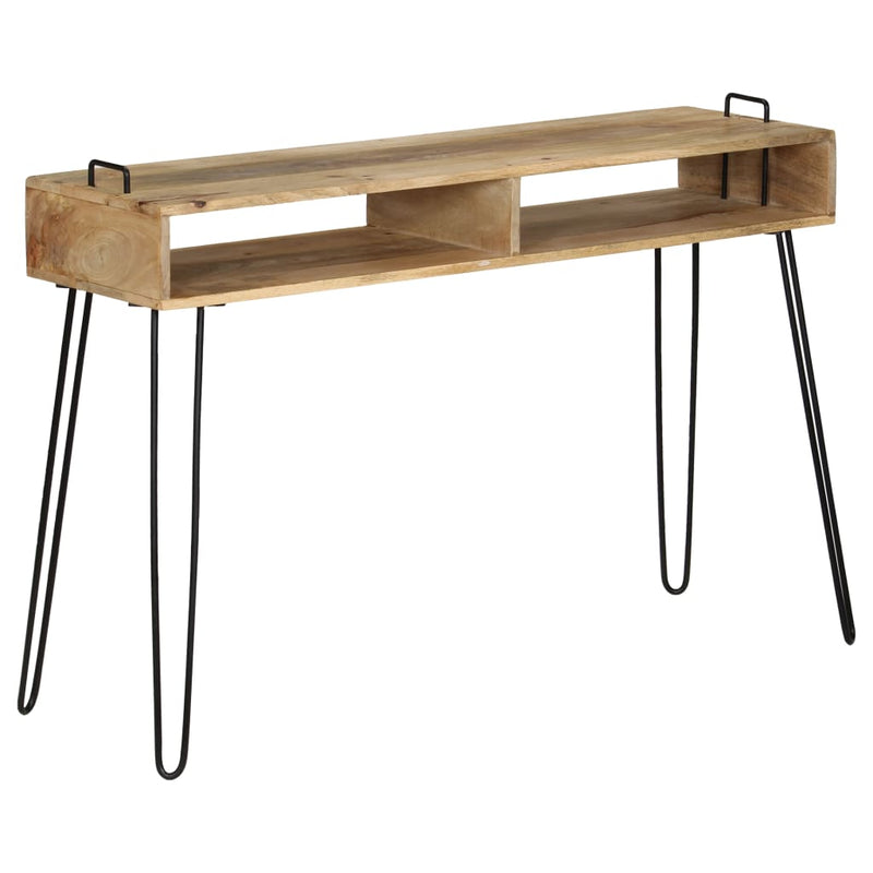 vidaXL tömör mangófa konzolasztal 115 x 35 x 76 cm