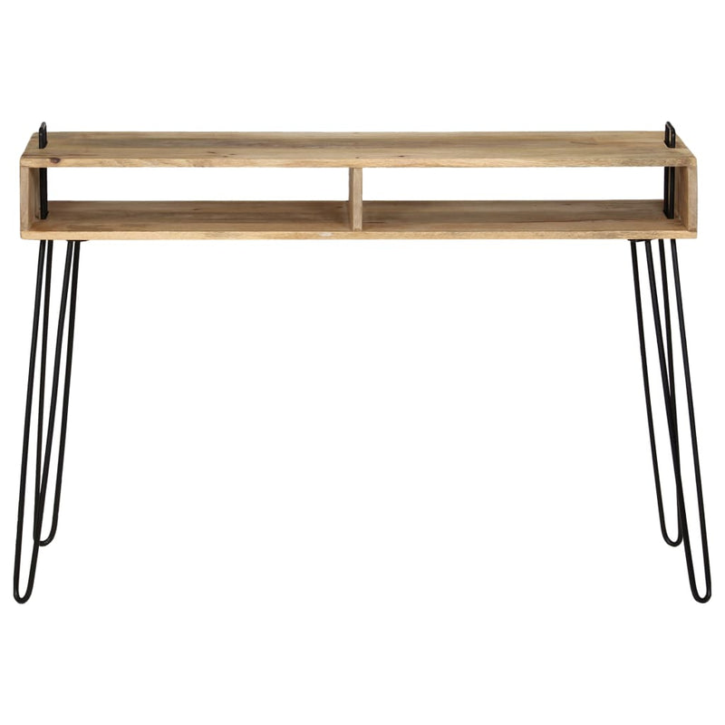 vidaXL tömör mangófa konzolasztal 115 x 35 x 76 cm