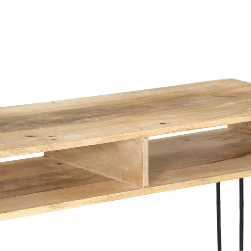 vidaXL tömör mangófa konzolasztal 115 x 35 x 76 cm