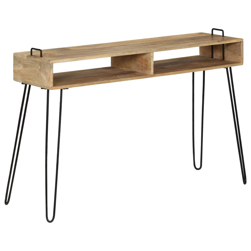 vidaXL tömör mangófa konzolasztal 115 x 35 x 76 cm