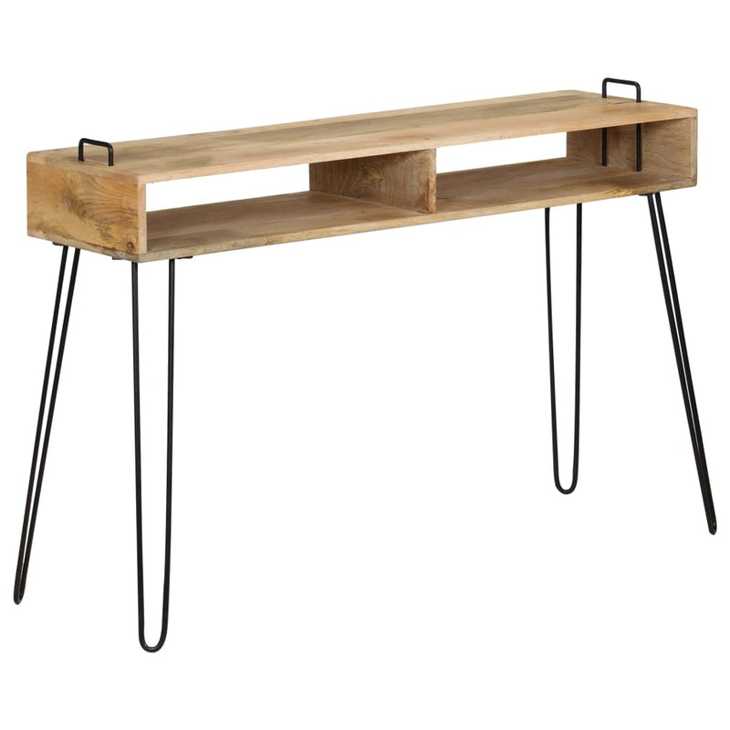 vidaXL tömör mangófa konzolasztal 115 x 35 x 76 cm