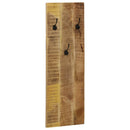 vidaXL 2 db falra szerelhető tömör mangófa fogas 36 x 110 x 3 cm