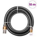 vidaXL fekete szívótömlő sárgaréz csatlakozókkal 10 m 25 mm