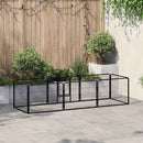 vidaXL fekete színű acél kutyakennel 8 panelből 60 x 80 cm