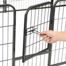 vidaXL 12 paneles fekete acél kutyakennel 80 x 60 cm