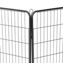 vidaXL fekete színű acél kutyakennel 8 panelből 80 x 100 cm