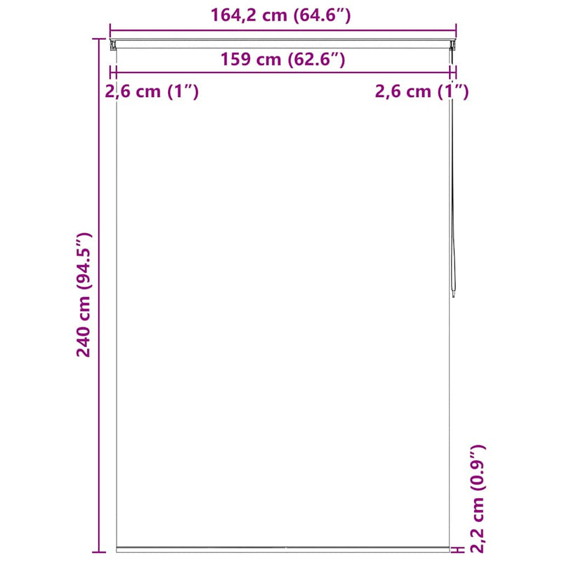 vidaXL fehér zuhanyroló 160 x 240 cm