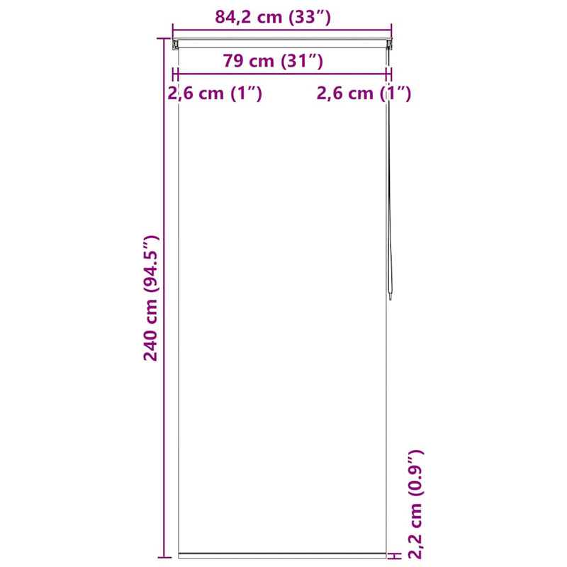 vidaXL tengericsillag-mintás zuhanyroló 80x240 cm