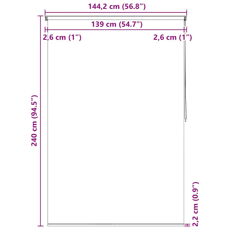 vidaXL buborékmintás zuhanyroló 140 x 240 cm