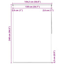 vidaXL fröcskölt mintás zuhanyroló 140 x 240 cm