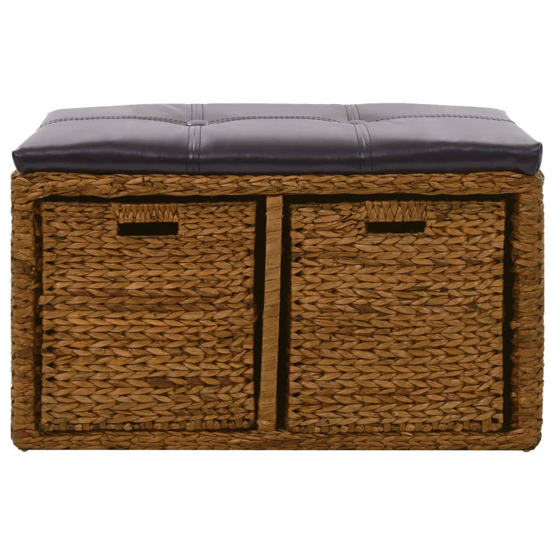 vidaXL barna tengerifű pad 2 kosárral 71 x 40 x 42 cm