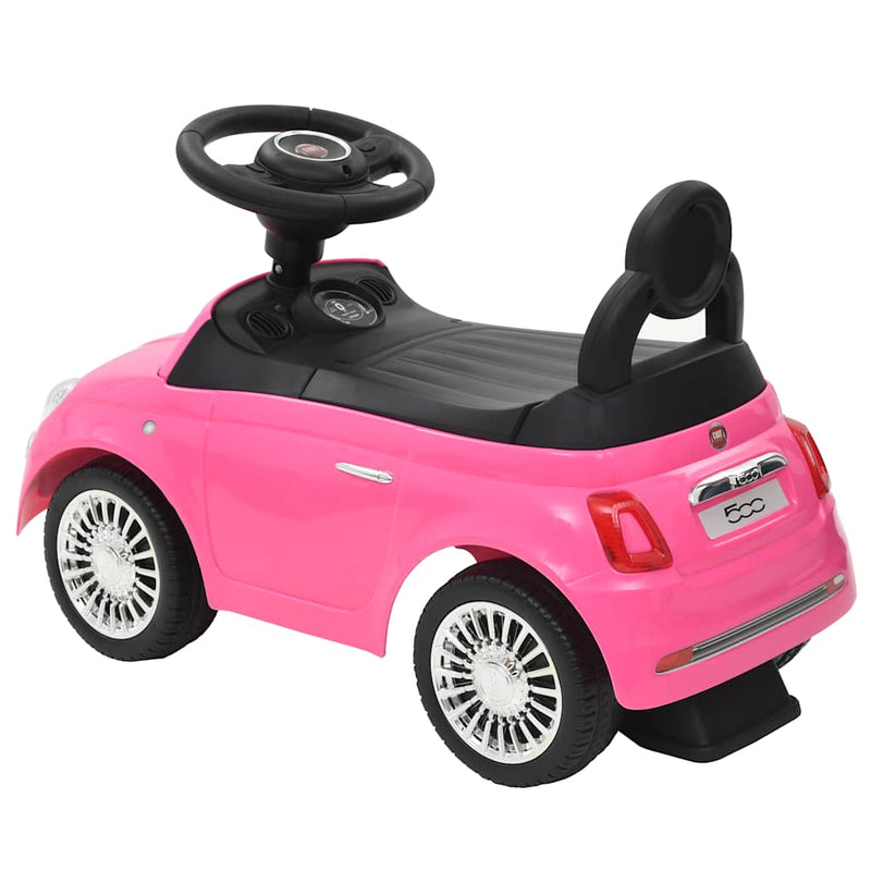 vidaXL rózsaszín ráülős Fiat 500 játékautó