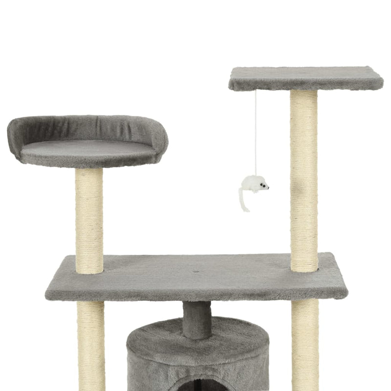 vidaXL szürke macskabútor szizál kaparófákkal 95 cm