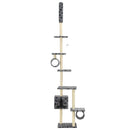 vidaXL szürke macskabútor szizál kaparófákkal 260 cm
