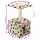 vidaXL bézs macskabútor szizál kaparófával 55 cm