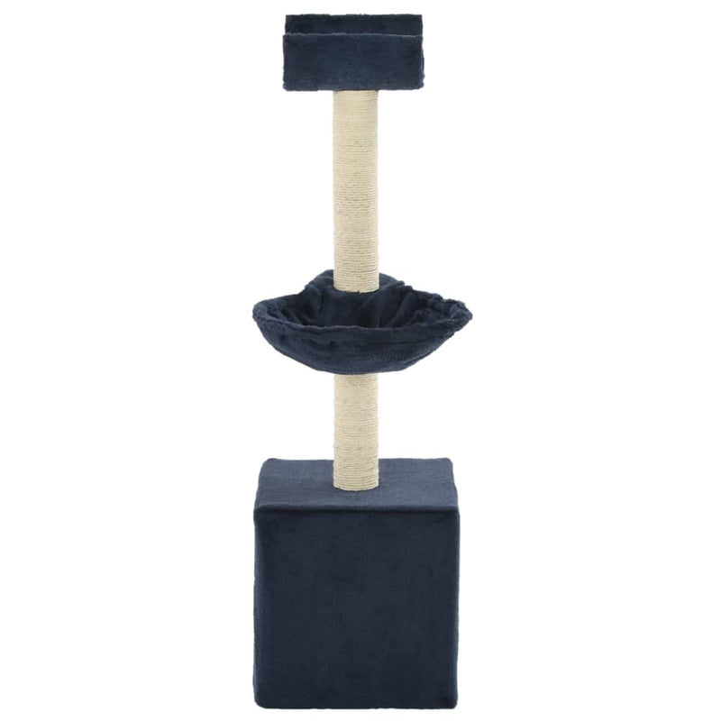 vidaXL kék macskabútor szizál kaparófákkal 105 cm