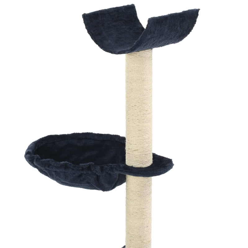 vidaXL kék macskabútor szizál kaparófákkal 105 cm