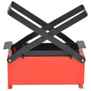 vidaXL fekete-piros acél papír brikettáló 34 x 14 x 14 cm