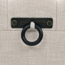 vidaXL 3 db tömör fa és acél tárolópad 112 x 37 x 45 cm