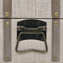 vidaXL tömör fa és acél tárolópad 111 x 34 x 37 cm