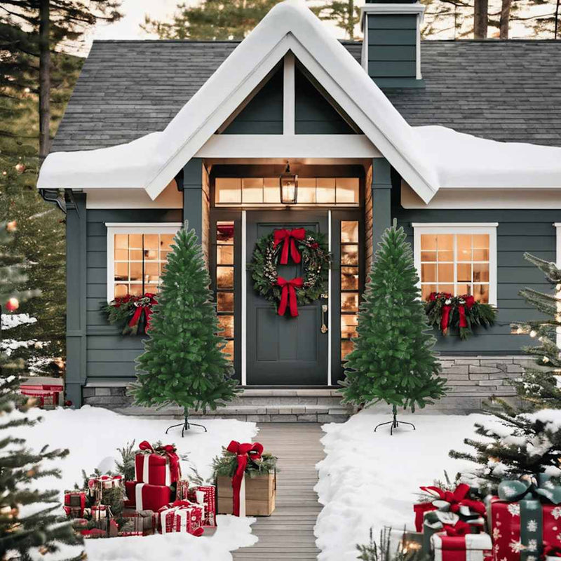 vidaXL zöld műkarácsonyfa élethű tűlevelekkel 150 cm