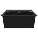 vidaXL fekete, kétmedencés gránit mosogatótálca