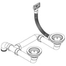 vidaXL szürke, kétmedencés gránit mosogatótálca