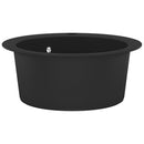 vidaXL fekete, kerek, egymedencés gránit mosogatótálca