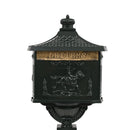 vidaXL zöld, vintage stílusú, rozsdamentes alumínium álló postaláda