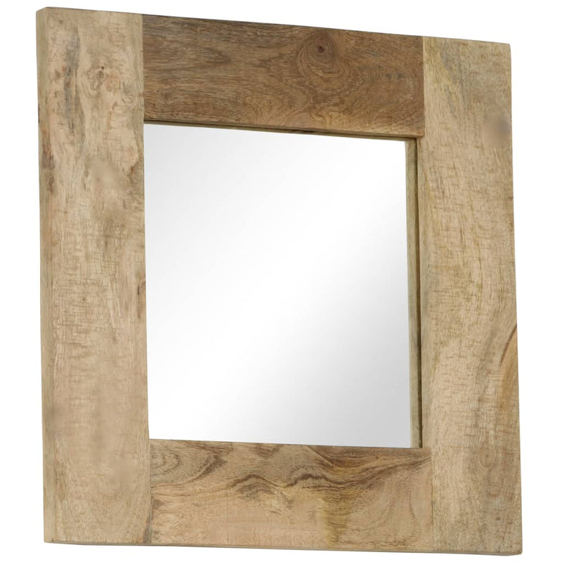 vidaXL tömör mangófa keretű tükör 50 x 50 cm