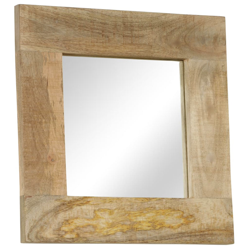 vidaXL tömör mangófa keretű tükör 50 x 50 cm