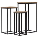 vidaXL 3 részes újrahasznosított tíkfa növénytartó asztal szett