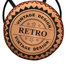 vidaXL 5-részes tömör akácfa/valódi bőr/vászon bárszett