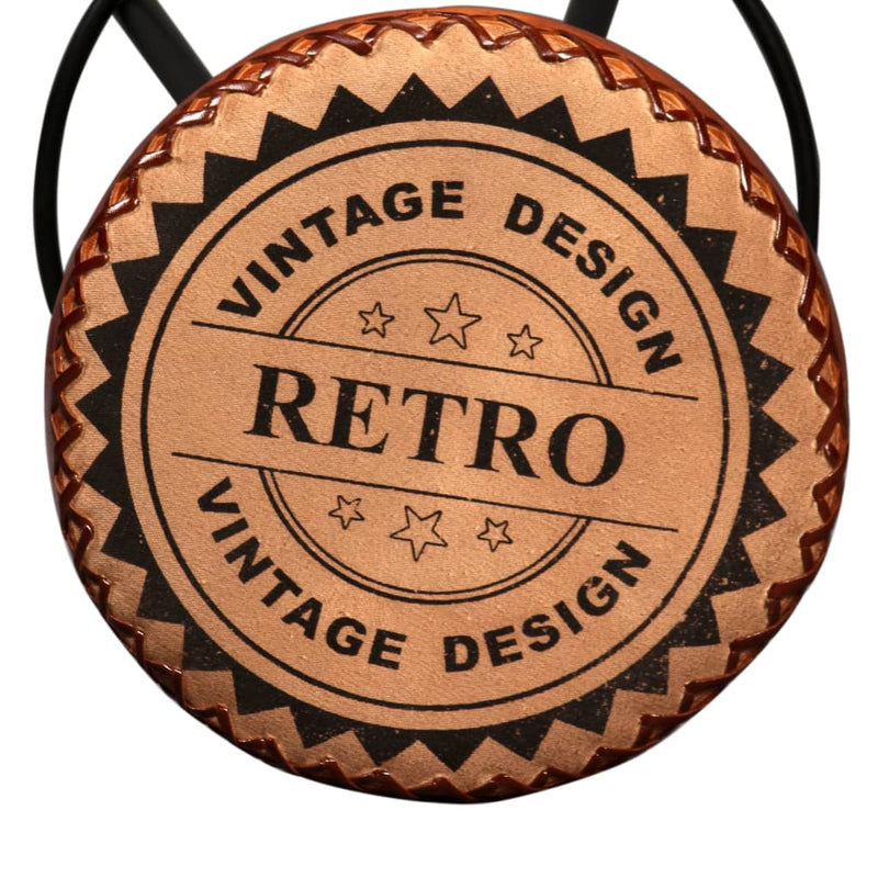 vidaXL 7-részes tömör akácfa/valódi bőr/vászon bárszett