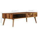 vidaXL tömör akácfából dohányzóasztal mézszínű felülettel 110x50x37 cm