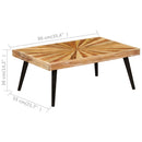 vidaXL tömör mangófa dohányzóasztal 90 x 55 x 36 cm