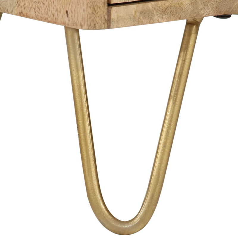 vidaXL tömör mangófa tálalószekrény 80 x 30 x 75 cm