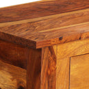 vidaXL 3 fiókos tömör fa tálalóasztal 110 x 30 x 80 cm