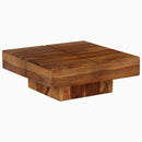 vidaXL tömör akácfa dohányzóasztal 80 x 80 x 30 cm