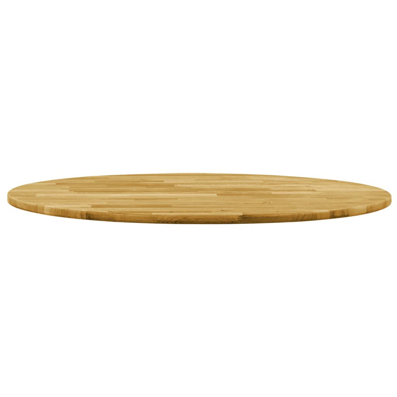 vidaXL kerek tömör tölgyfa asztallap 23 mm 700 mm