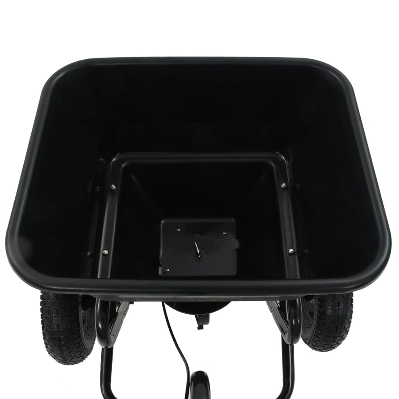 vidaXL vontatható sószóró kocsi PVC/acél 125 x 74 x 79 cm 45 literes