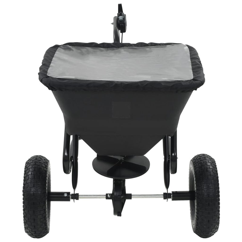 vidaXL vontatható sószóró kocsi PVC/acél 125 x 74 x 79 cm 45 literes