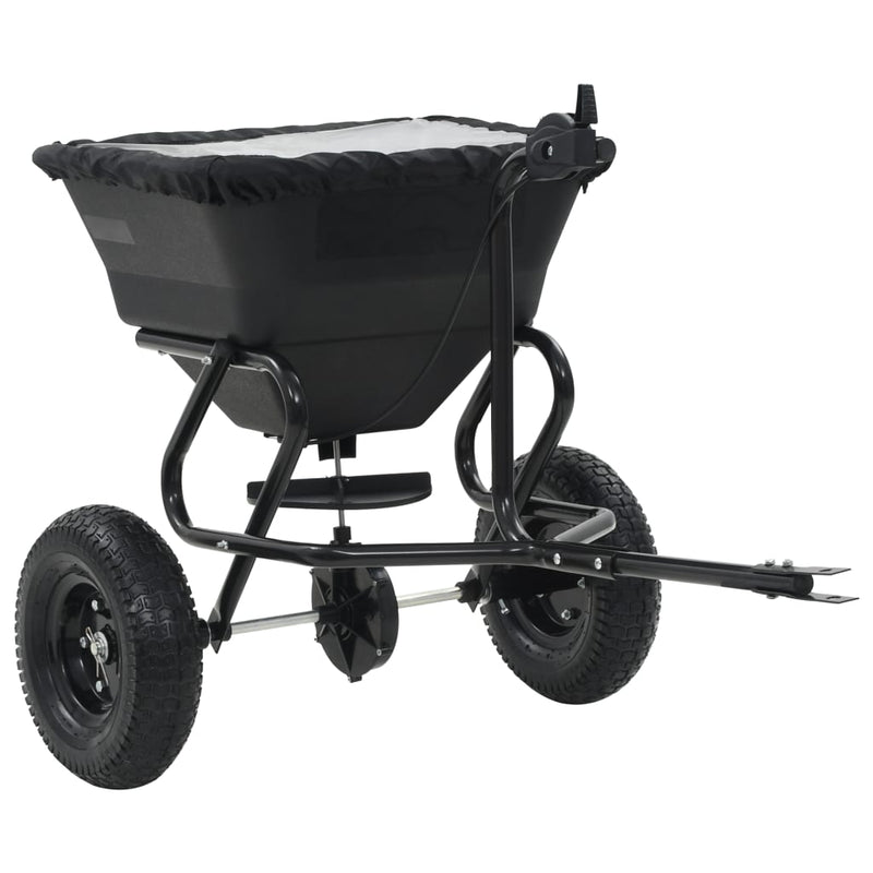 vidaXL vontatható sószóró kocsi PVC/acél 125 x 74 x 79 cm 45 literes